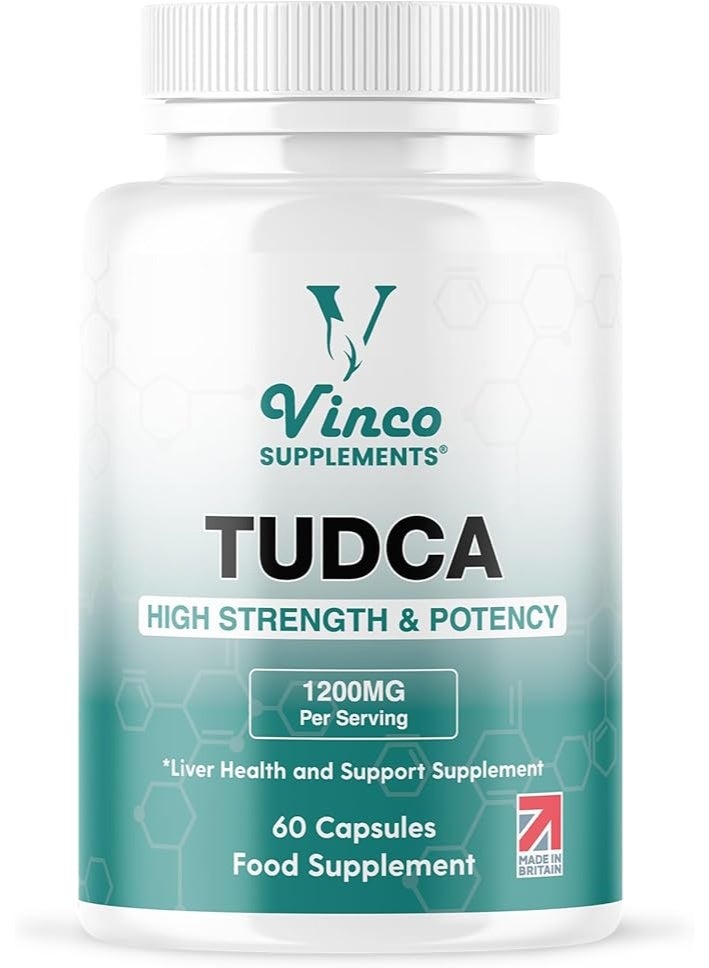 Vinco Supplements TUDCA – 1200 mg – Advanced Liver Detox & Digestive Support – 60 Capsules - Image 1